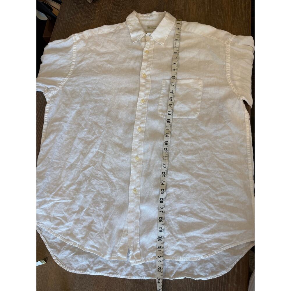 BANANA REPUBLIC White Irish Linen Buton Down Casual Shirt Top Men XL - Picture 7 of 7